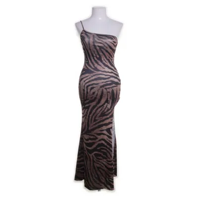 Maxi dress (Brown, Black) from Shein Elastane, Polyester