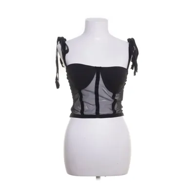 Crop top (Zwart) van Commense Elastaan, Polyester