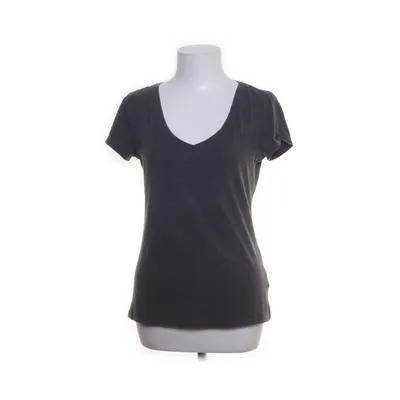 T-shirt (Grau) von H&M Basic Baumwolle, Viskose, Elasthan