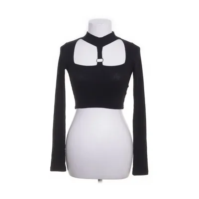 Crop top (Sort) fra Chiquelle Viscose, Polyester
