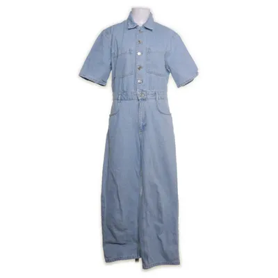 Jumpsuit (Blauw) van Mango Denim Gerecycled katoen