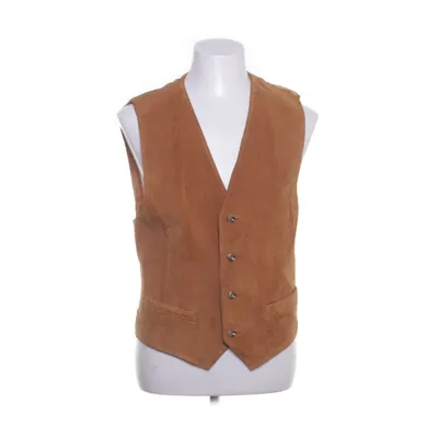 Leather vest (Brown) from Gloriette Polyamide, Leather