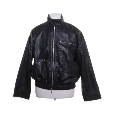 Leren jack (Zwart) van Represent Leer, Viscose