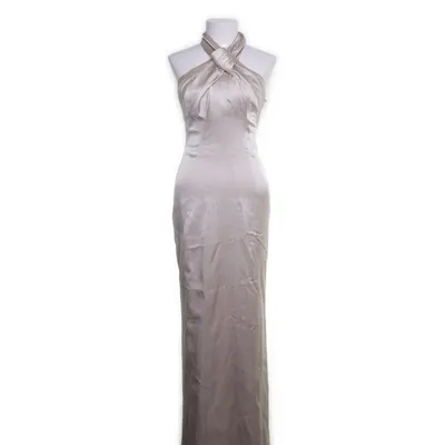 Halterneck-kjole (Beige) fra Karen Millen Acetat, Polyester, Elastan
