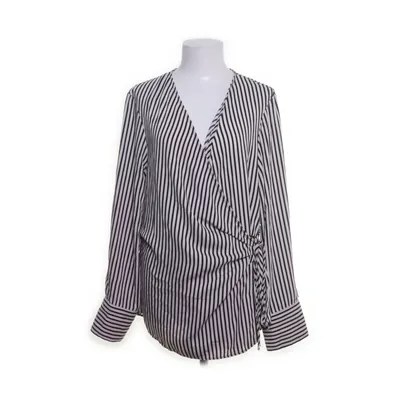 Wikkelblouse (Wit, Zwart) van H&M Modern Classic Polyester