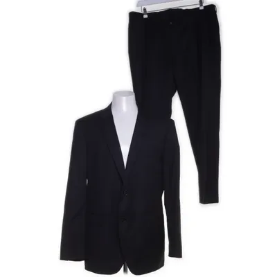 Suit (Black) from Boss Hugo Boss Wool, Viscose, Acetate
