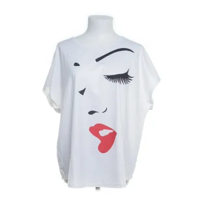 Top (Wit, Meerkleurig) van Shein Curve Katoen, Polyester