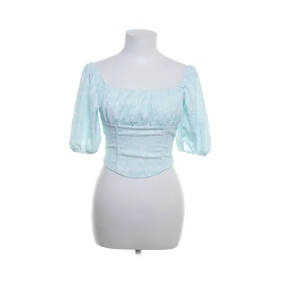 Crop top (Blå, Vit) från Gina Tricot Elastan, Polyester