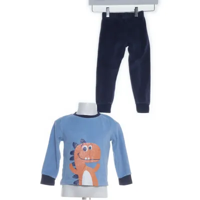 Pyjama (Blauw, Oranje, Wit) van Lily & Dan Katoen, Polyester