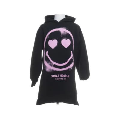 Hoodie (Black) from Zara x Smiley World Cotton, Polyester, Viscose