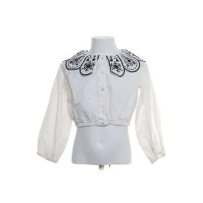 Blouse (Blanc, Noir) de Zara Coton