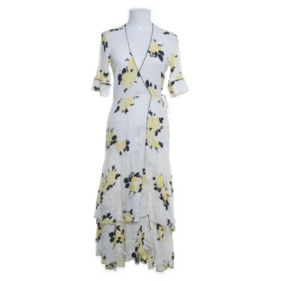 Wrap dress (White, Yellow, Multicolored) from Ganni