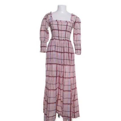 Maxi jurk (Roze, Meerkleurig) van Ganni Katoen, Zijde