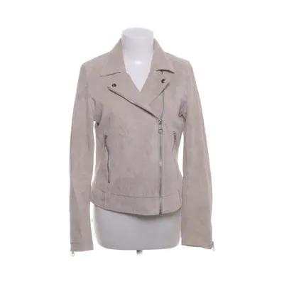 Bikerjakke (Beige) fra Jofama Læder, Polyester, Silke