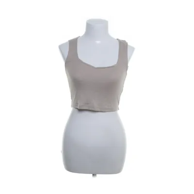 Crop top (Beige) van Bubbleroom Viscose, Polyester, Elastaan