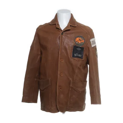 Leather jacket (Brown) from Chevignon Cotton, Leather
