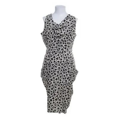 Dress (Beige, Black) from Uttam Boutique Polyester