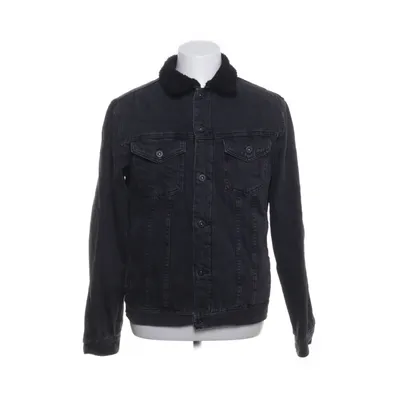 Gevoerde spijkerjas (Zwart) van Zara Man Polyester, Katoen