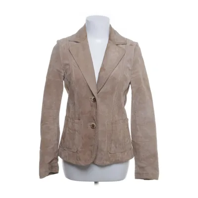 Läderkavaj (Beige) från Zoul Skinn