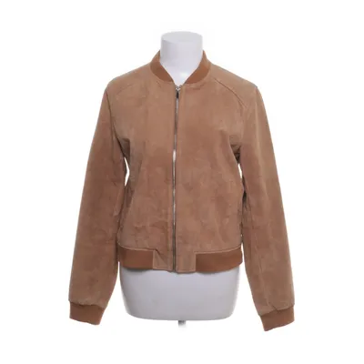 Leren jack (Bruin) van Stradivarius Leer, Polyester