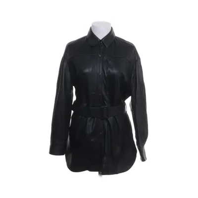 Läderkavaj (Svart) från Massimo Dutti Skinn, Polyester