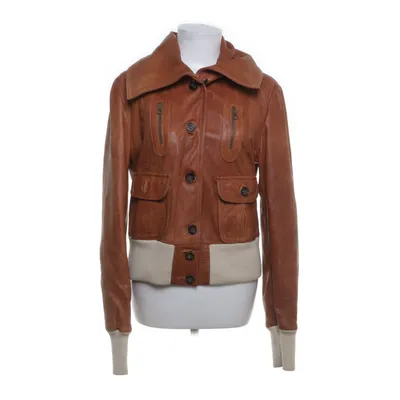Leren jack (Bruin) van Guess Jeans Polyester, Leer