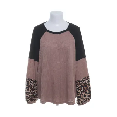 Top (Roze, Zwart, Meerkleurig) van Shein Curve Elastaan, Polyester, Viscose