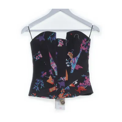 Corset (Black, Multicolored) from Versace for H&M Elastane, Polyester, Silk