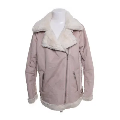 Shearling jacket (Pink, White) from Pull & Bear Polyester