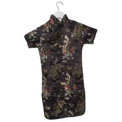 Cheongsam (Black, Multicolored) from Laogudai
