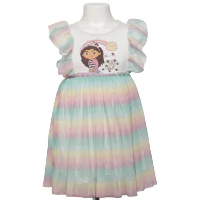 Kjole (Blå, Pink, Gul) fra Dreamworks Bomuld, Polyester