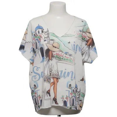 Haut (Blanc, Multicolore) de Made in italy Polyester, Viscose