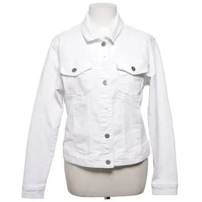 Jeansjacke (Weiß) von ONLY Carmakoma Baumwolle