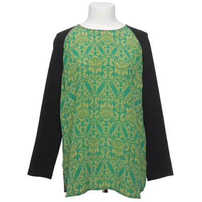 Blouse (Green, Black, Yellow) from Sportmax Code Elastane, Lyocell, Polyamide, Polyester, Silk