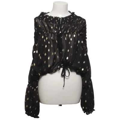 Crop top (Zwart, Goud) van Lolive Verte Polyester