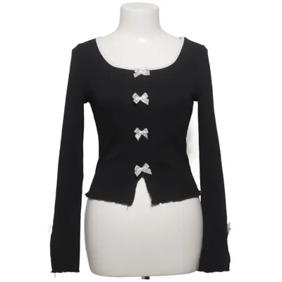 Top (Black, White) from Shein Elastane, Polyester, Viscose