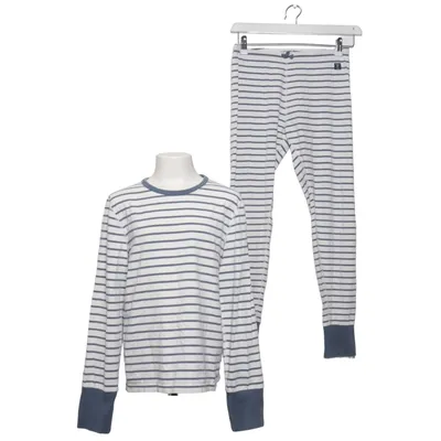 Pyjamasz (Blå, Hvid) fra Polarn O. Pyret Elastan, Økologisk bomuld