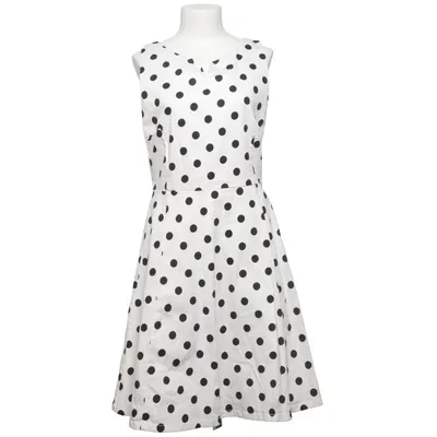 Dress (White, Black) from Sara Kelly by Ellos Cotton, Elastane, Polyester