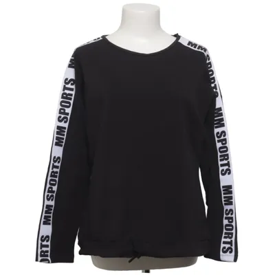 Sweatshirt (Black, White) from MM Sports Cotton, Elastane