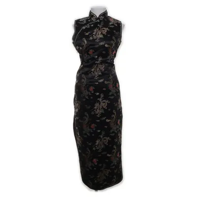 Cheongsam (Svart, Flerfärgad) från Jing Jing
