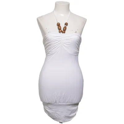 Halterneck dress (White) from Moda International Cotton, Elastane, Modal