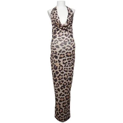 Maxikjole (Beige, Sort, Brun) fra Missguided Metallfiber, Polyester
