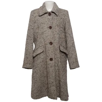 Coat (Beige, Brown) from Time Acrylic, Polyamide, Wool