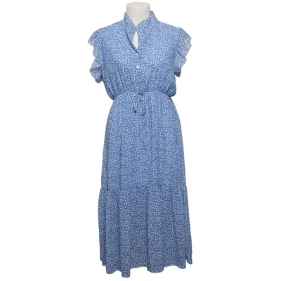 Maxi dress (Blue, White) from Chica London Elastane, Polyester, Viscose