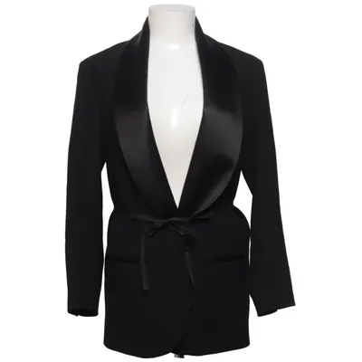 Smoking blazer (Zwart) van H&M Katoen, Zijde, Viscose, Wol
