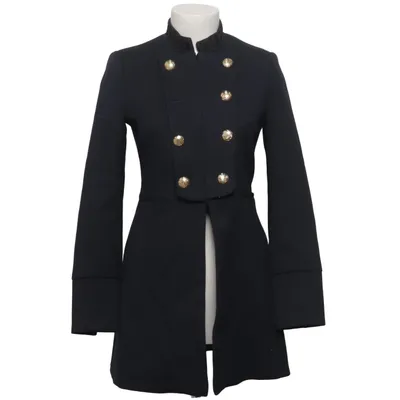 Coat (Blue) from Zara Basic Collection Elastane, Polyester, Viscose
