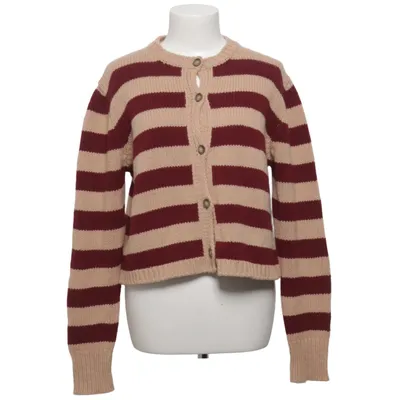 Cardigan (Beige, Red) from SoSue Merino wool
