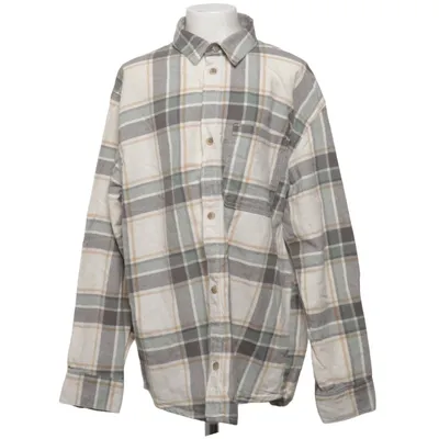 Flannel shirt (Beige, Multicolored) from H&M Cotton