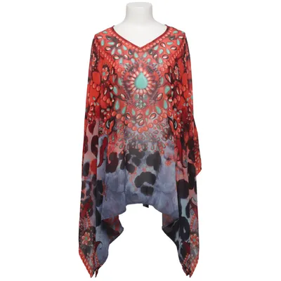 Blouse (Red, Multicolored) from Cellbes Polyester