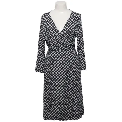 Slå-om-kjole (Blå, Hvid) fra Vera Velour Elastan, Viscose